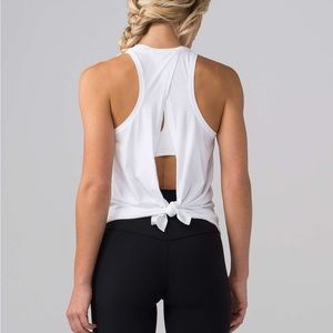 Lululemon All Tied Up tank in white